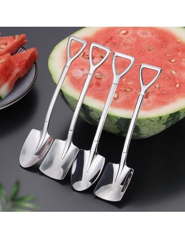 4 pcs pá colher de chá de aço inoxidável