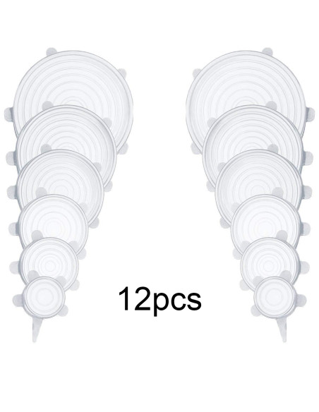 Kit Tampa de Silicone Universal (12 Peças)
