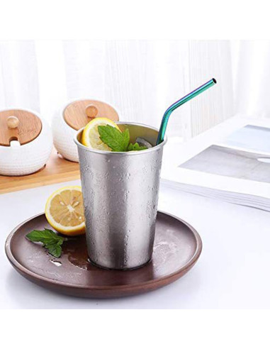 Kit 4 Canudos Aço Inoxidável