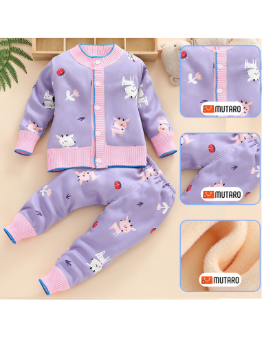 Conjunto estampado infantil de inverno