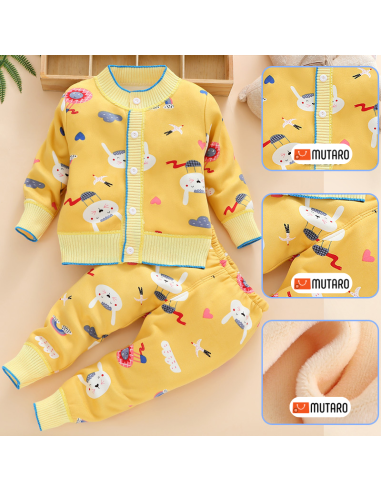 Conjunto estampado infantil de inverno