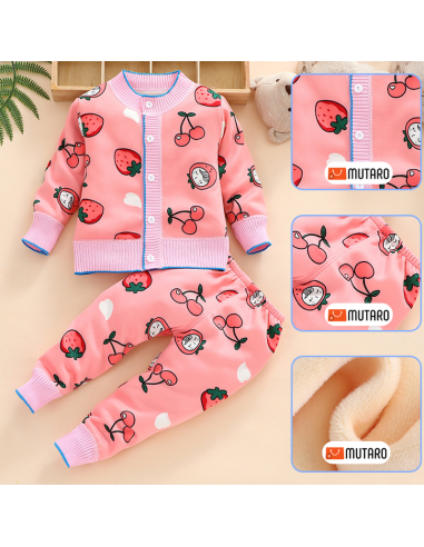 Conjunto estampado infantil de inverno