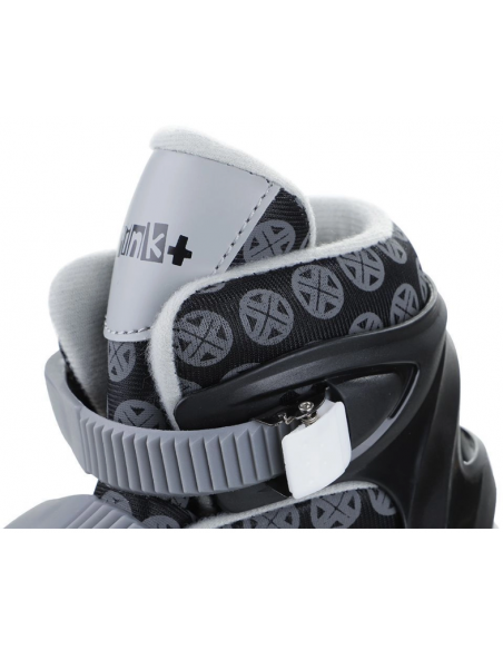 Patins Infantil 4 Rodas In Line com Kit Proteção Tamanho 32-35 Preto - brink+