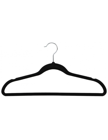 Conjunto de Cabides Aveludados Preto com 10 peças