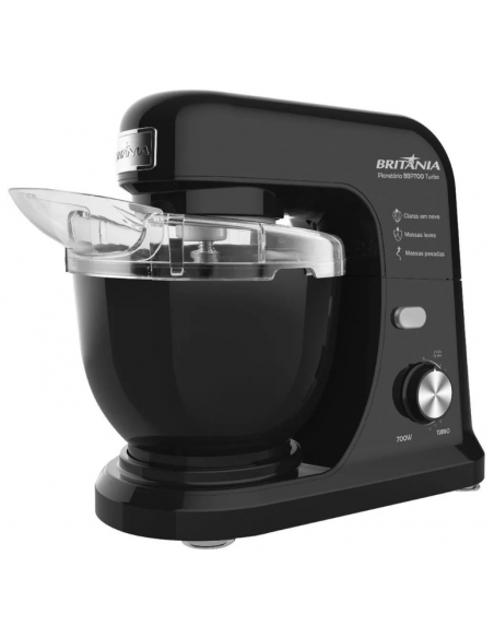 Batedeira Planetária Britânia BBP700P Turbo Preto 700W 4L
